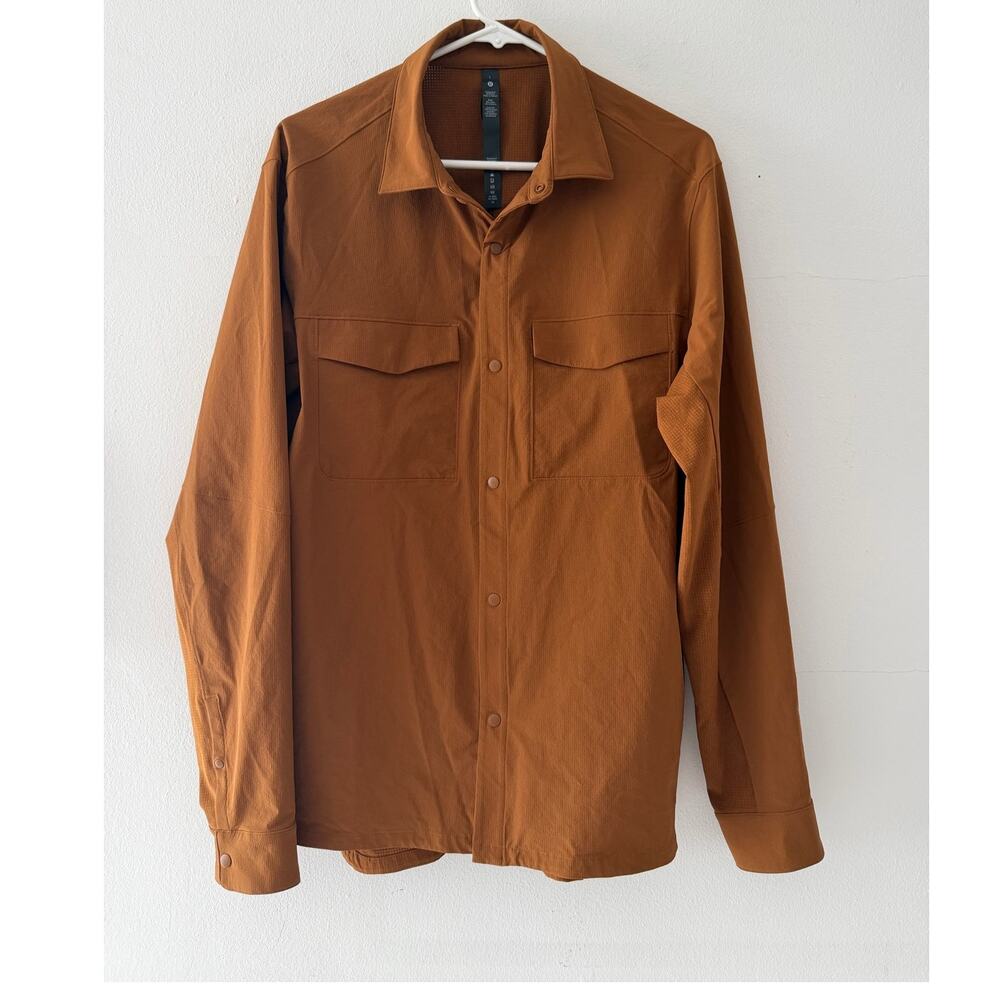 Lululemon Double Pocket Long Sleeve Overshirt Copper Brown Large NWOT